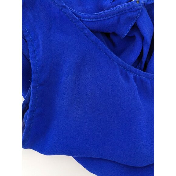 Haute Hippie Sheer Blouse Women Size L 100% Slik Slouch Open Back Preppy Office - Picture 15 of 15